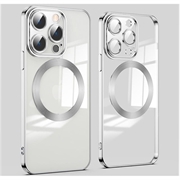 iPhone 14 Pro Max Magnetyczne Hybrydowe Etui - Srebrny