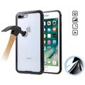 Magnetyczne Etui z Tyłem ze Szkła Hartowanego do iPhone 7 Plus / 8 Plus - Czarne