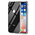 Magnetyczne Etui z Tyłem ze Szkła Hartowanego do iPhone X - Szare