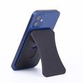 Magnetyczny portfel na telefon Stojak na telefon Skórzany uchwyt na karty Akcesoria biurowe na biurko dla iPhone 12/13/14/15 - Czarny