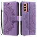 Etui z Portfelem z Serii Mandala do Samsung Galaxy A14/A14 5G - Fiolet