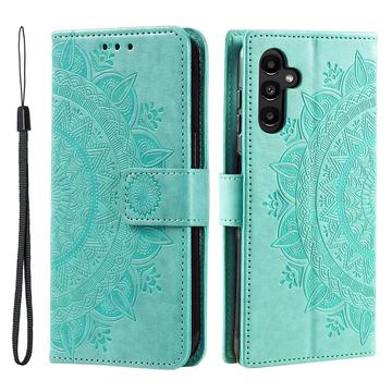 Etui z Portfelem z Serii Mandala do Samsung Galaxy A34 5G - Zieleń