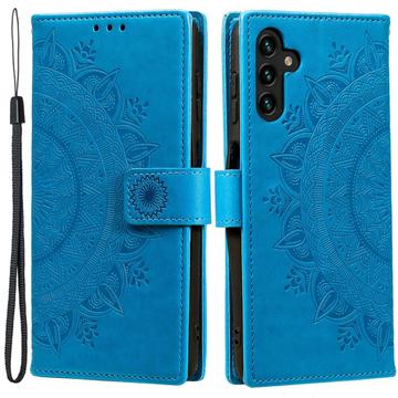 Etui z Portfelem z Serii Mandala do Samsung Galaxy A54 5G - Błękit