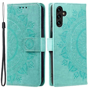 Etui z Portfelem z Serii Mandala do Samsung Galaxy A54 5G - Zieleń