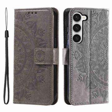 Etui z Portfelem z Serii Mandala do Samsung Galaxy S23 5G - Szary