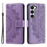 Etui z Portfelem z Serii Mandala do Samsung Galaxy S23 5G - Fiolet