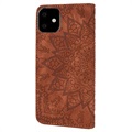 Etui-Portfel Mandala do iPhone 11 - Brąz