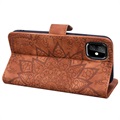 Etui-Portfel Mandala do iPhone 11 - Brąz