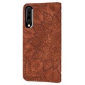 Etui z Portfelem z Serii Mandala do Samsung Galaxy A50 - Brązowe