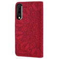Etui z Portfelem z Serii Mandala do Samsung Galaxy A50 - Czerwone