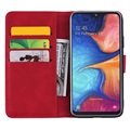 Etui z Portfelem z Serii Mandala do Samsung Galaxy A50 - Czerwone