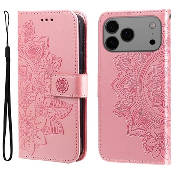 Etui z Portfelem z Serii Mandala do iPhone 17 Pro Max - Róż