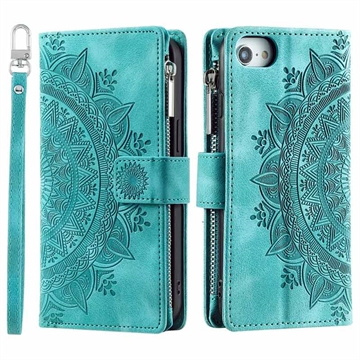 Etui z Portfelem z Serii Mandala do iPhone 16e - Zieleń