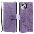 Etui z Portfelem z Serii Mandala do iPhone 14 - Fiolet