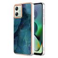 Motorola Moto G54 - Galwanizowane Etui IMD z TPU z Deseniem Marmuru