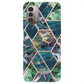Galwanizowane Etui IMD Marble Pattern do Nokia G21/G11