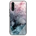 Hybrydowe Etui Samsung Galaxy A04s/A13 5G z Deseniem Marmuru - Szary-Różowe