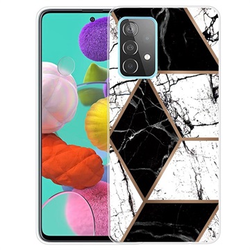  Samsung Galaxy A32 (4G) Etui Marble Pattern z TPU - Czarno-Białe