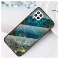 Samsung Galaxy A22 4G Etui Marble Series z Hartowanego Szkła - Zielone