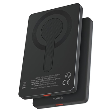 Bezprzewodowy magnetyczny bank energii Maxlife MXPB-05 10000mAh - 15W - Czarny