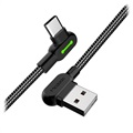 Mcdodo Night Elves Kątowy Kabel USB-C (90 st.) - 1.8 m - Czerń Tytanu