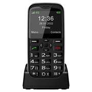 Telefon dla Seniora Melefon D210 4G z Przyciskiem SOS - Dual SIM - Czerń