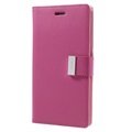 iPhone 7 Plus / iPhone 8 Plus - Etui-Portfel Mercury Goospery Rich Diary - Kolor Ciemnoróżowy
