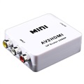 Mini Full HD 1080p Konwerter RCA AV / HDMI - Biały