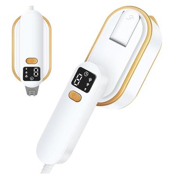 Mini ręczna parownica do ubrań z wyświetlaczem LED i 3 poziomami pary - 1200W - biała