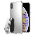 iPhone X / iPhone XS Lustrzane etui - Srebrne