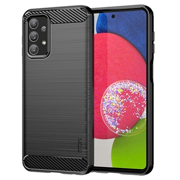 Etui z TPU Mofi do Samsung Galaxy A23 - Włókno Węglowe - Czarne