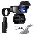 Motocyklowa ładowarka USB na kierownicę 18W - czarna