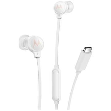 Przewodowe słuchawki douszne Motorola 3C-S USB-C - białe