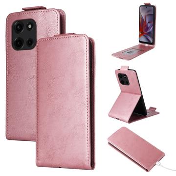 Motorola Edge (2025) Etui z klapką pionową i podstawką - różowe złoto