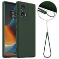 Motorola Edge 50 Fusion Etui z Płynnego Silikonu - kompatybilne z MagSafe - Ciemna Zieleń