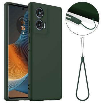 Motorola Edge 50 Fusion Etui z Płynnego Silikonu - kompatybilne z MagSafe - Ciemna Zieleń