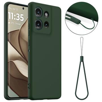 Motorola Edge 50 Etui z Płynnego Silikonu - kompatybilne z MagSafe - Ciemna Zieleń