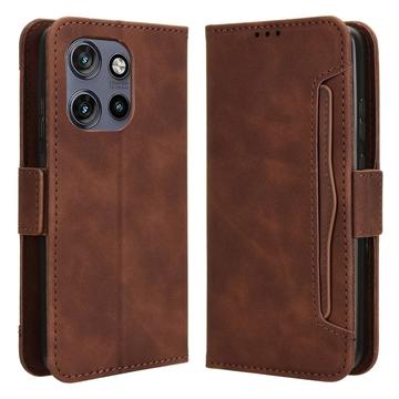 Etui portfelowe na karty Motorola Edge 50 Neo/Moto S50 - brązowe