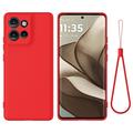 Motorola Edge 50 Neo Etui z Płynnego Silikonu - Czerwień