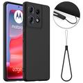 Motorola Edge 50 Pro Etui z Płynnego Silikonu - kompatybilne z MagSafe - Czarne
