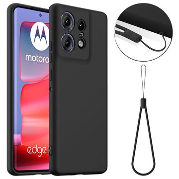 Motorola Edge 50 Pro Etui z Płynnego Silikonu - kompatybilne z MagSafe - Czarne