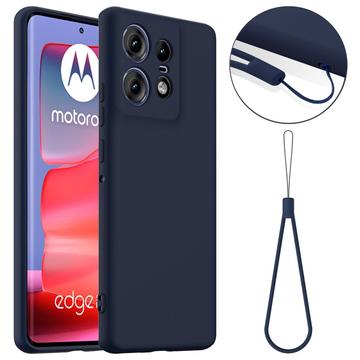 Motorola Edge 50 Pro Etui z Płynnego Silikonu - kompatybilne z MagSafe - Ciemnoniebieski