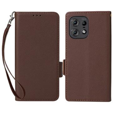 Etui Motorola Edge 50 Pro Etui portfelowe z magnetycznym zamknięciem - brązowy