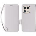 Motorola Edge 50 Ultra/Moto X50 Ultra Etui portfelowe z magnetycznym zamknięciem - biały