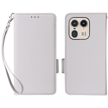 Motorola Edge 50 Ultra/Moto X50 Ultra Etui portfelowe z magnetycznym zamknięciem - biały