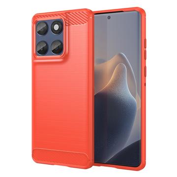 Motorola Edge 60/60 Fusion Szczotkowane Etui z TPU - Włókno Węglowe