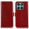 Motorola Edge 60 Fusion Skórzane Etui z Portfelem Crocodile z RFID