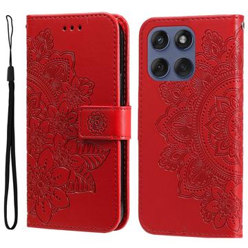 Etui z Portfelem z Serii Mandala do Motorola Edge 60 Fusion - Czerwień