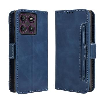 Motorola Edge 60 Pro Etui z portfelem na karty - niebieskie