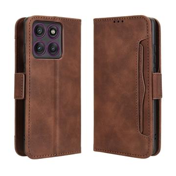 Etui portfelowe na karty Motorola Edge 60 Pro - brązowe